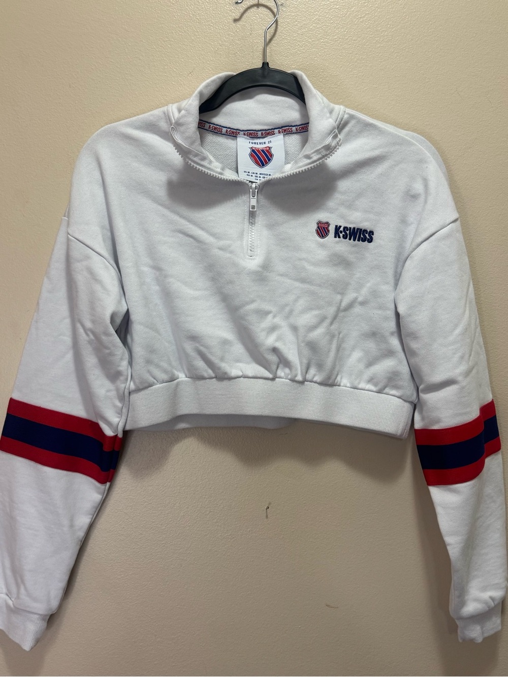 K-Swiss and Forever 21 Collab Cropped Quarter-Zip Sweater